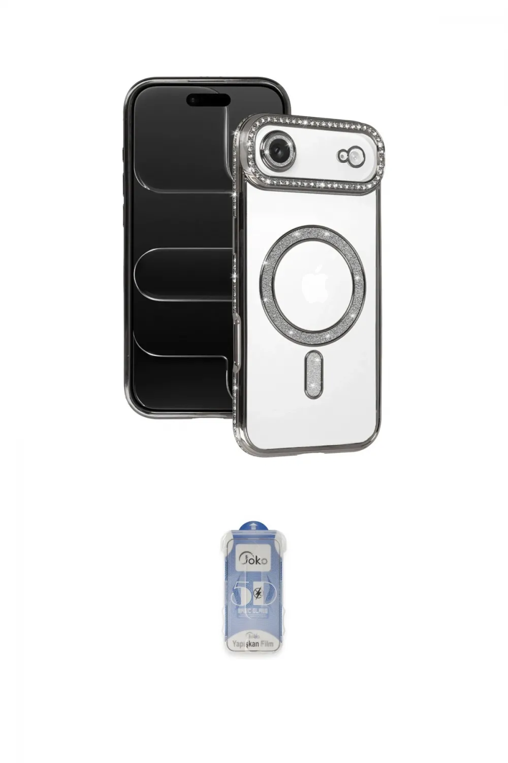 ieg™ iPhone 17 Air Kılıf Zirve Doku Prime - Siyah Joko Magic 5D Cam