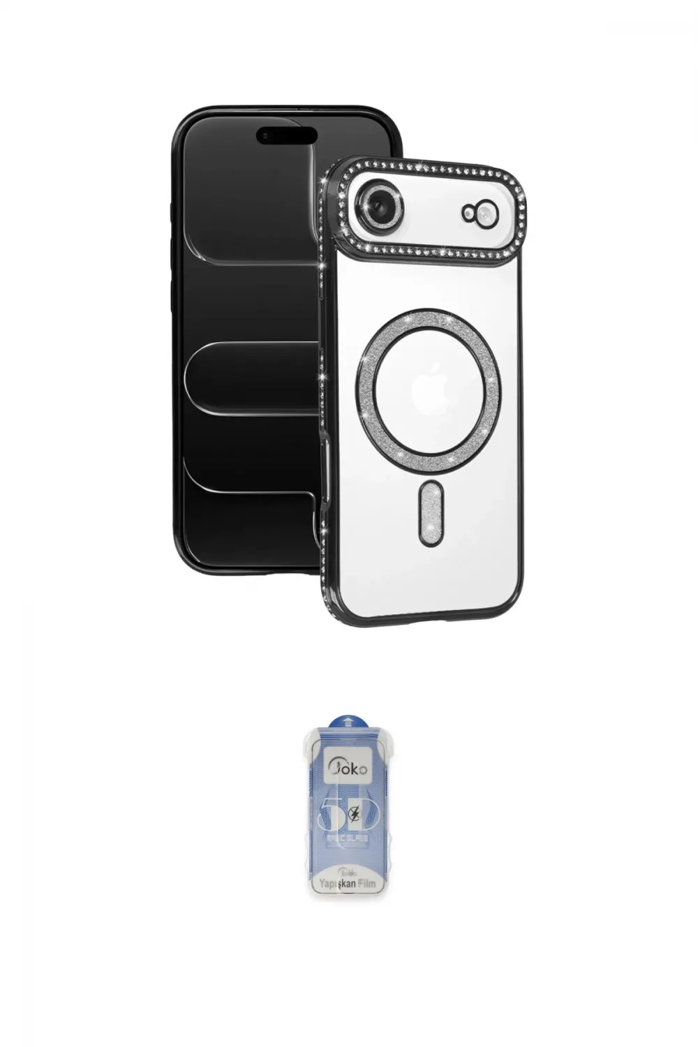 ieg™ iPhone 17 Air Kılıf Zirve Doku Prime - Siyah Joko Magic 5D Cam