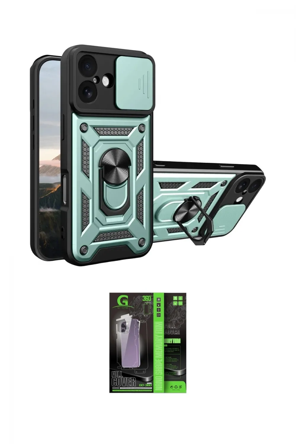 ieg™ iPhone 17 Kılıf Ahenk Klasik - Siyah 360 Mat Full Body Arka Koruyucu