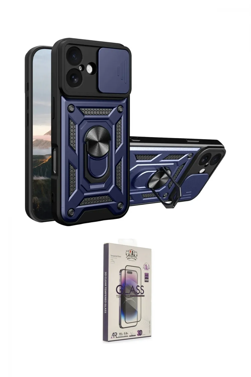 ieg™ iPhone 17 Kılıf Ahenk Klasik - Siyah Bilvis 3D Cam Ekran Koruyucu