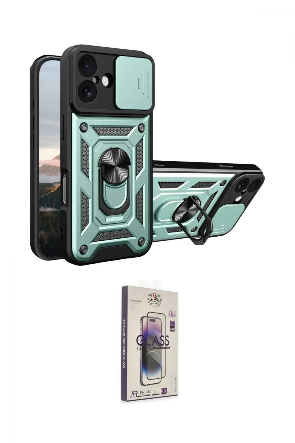 ieg™ iPhone 17 Kılıf Ahenk Klasik - Siyah Bilvis 3D Cam Ekran Koruyucu