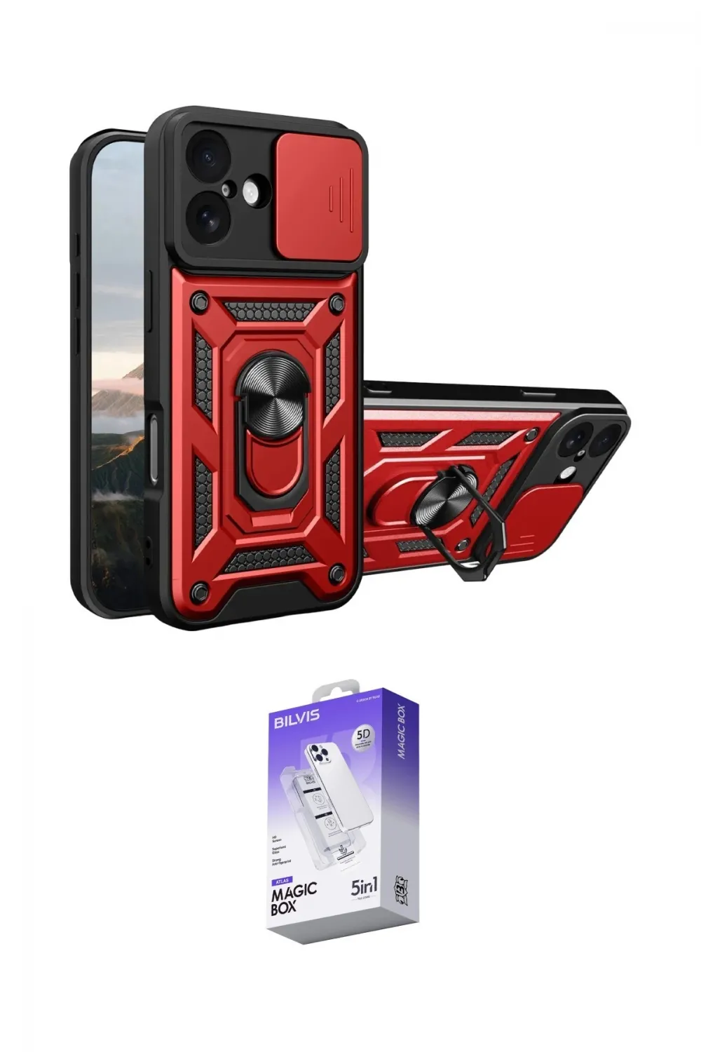 ieg™ iPhone 17 Kılıf Ahenk Klasik - Siyah Bilvis 5in1 3D Magic Cam Ekran Koruyucu