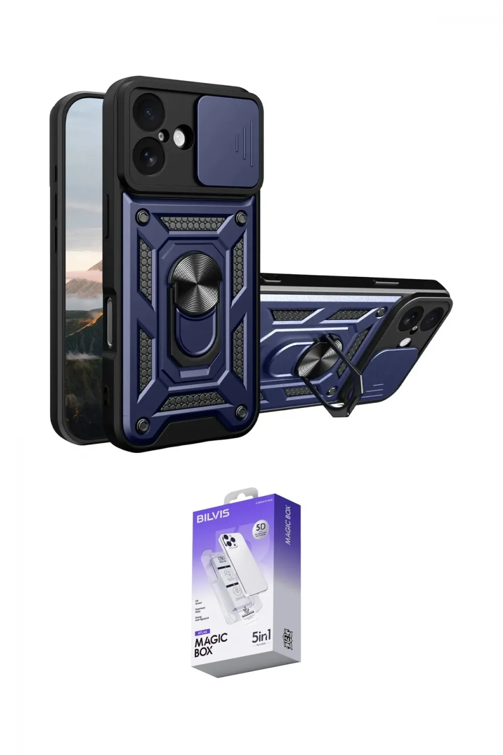 ieg™ iPhone 17 Kılıf Ahenk Klasik - Siyah Bilvis 5in1 3D Magic Cam Ekran Koruyucu