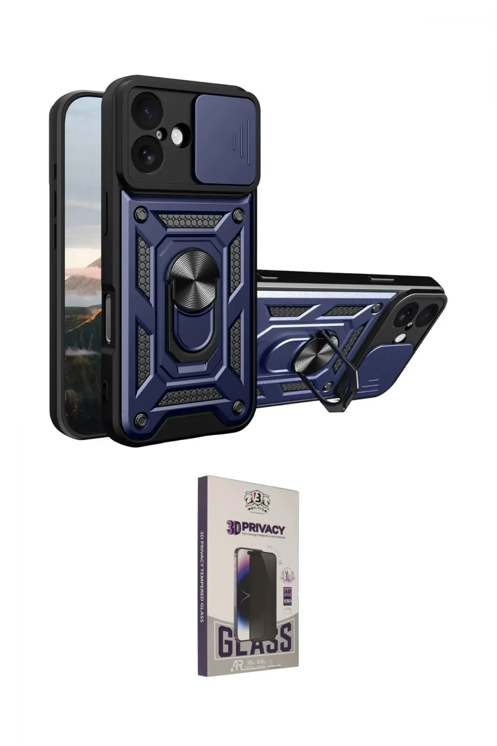 ieg™ iPhone 17 Kılıf Ahenk Klasik - Siyah Bilvis Hayalet Cam Ekran Koruyucu