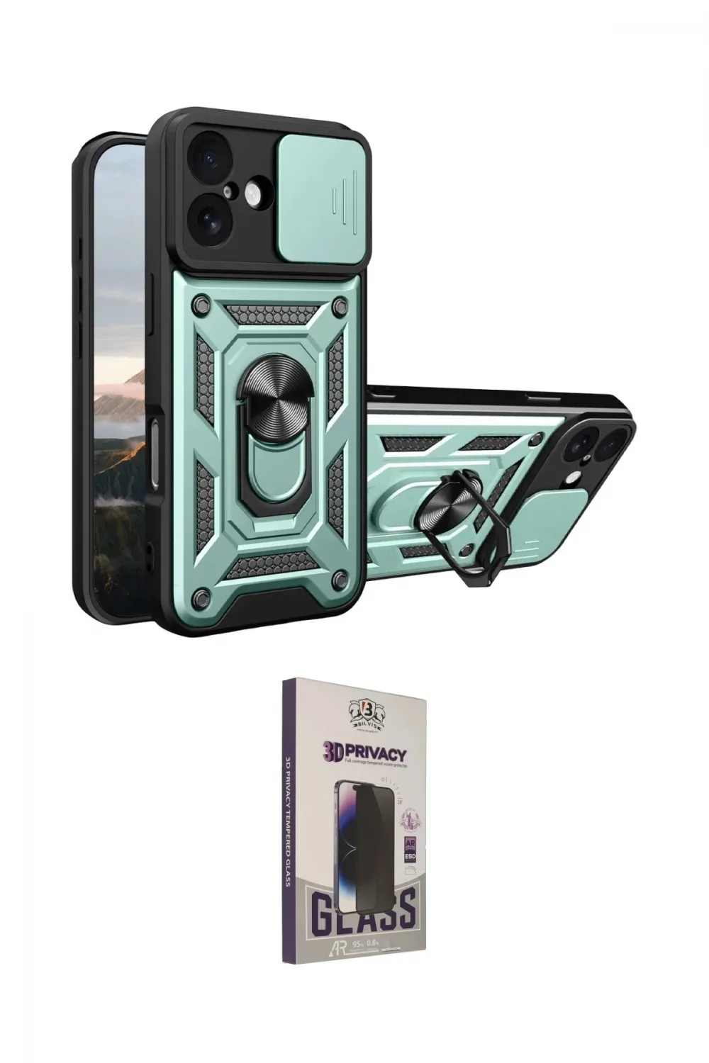 ieg™ iPhone 17 Kılıf Ahenk Klasik - Siyah Bilvis Hayalet Cam Ekran Koruyucu