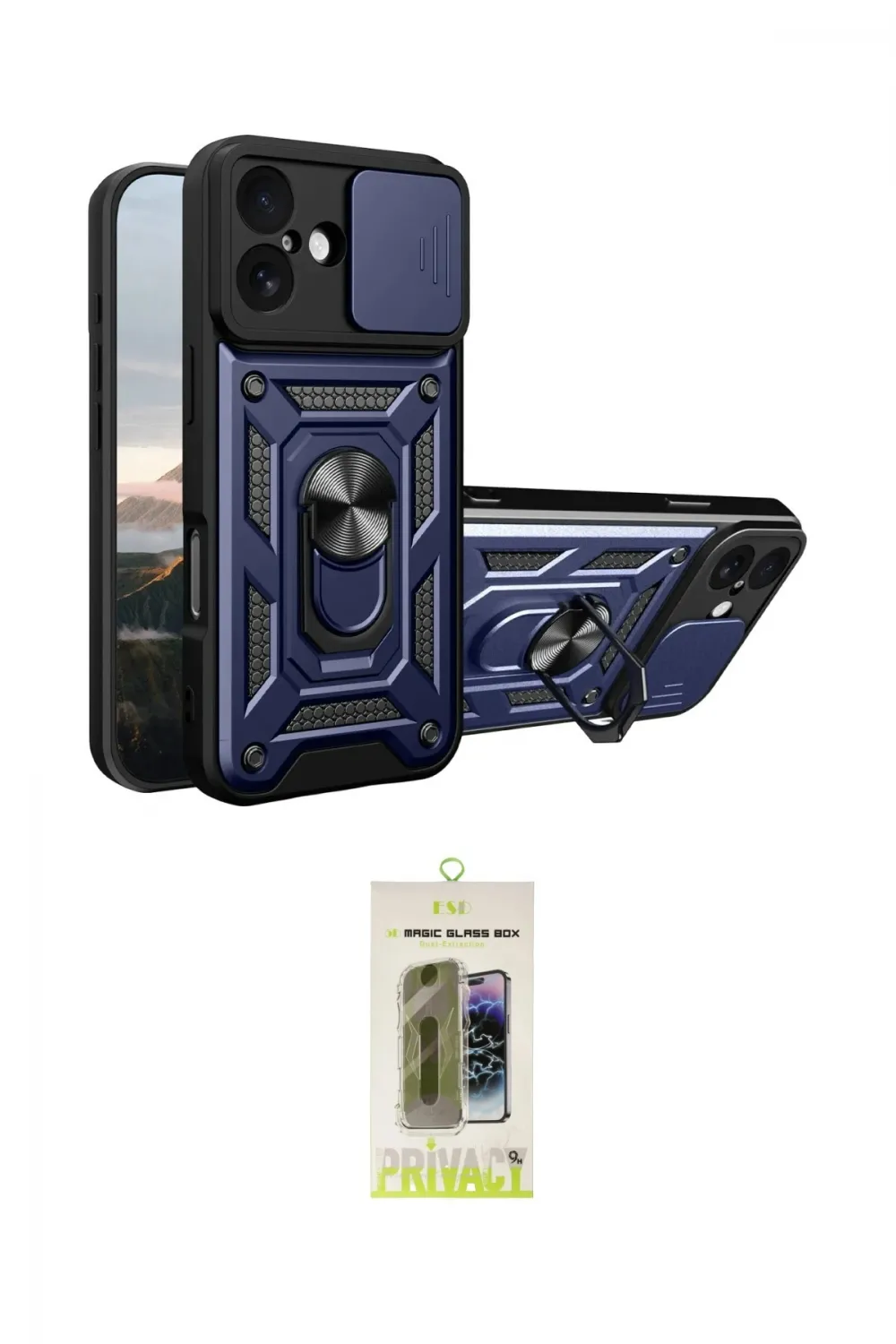 ieg™ iPhone 17 Kılıf Ahenk Klasik - Siyah Joko Magic 5D Hayalet Cam