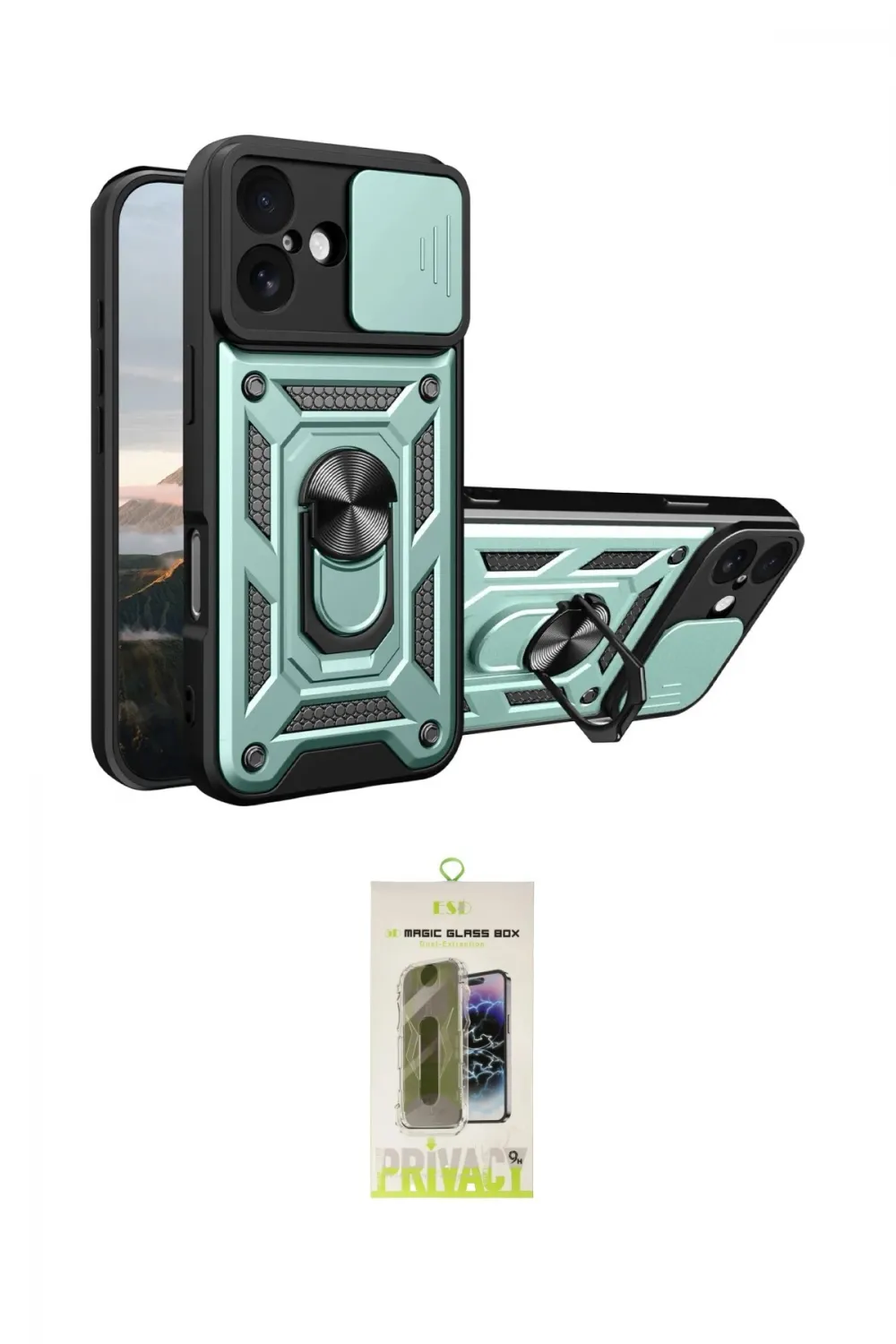 ieg™ iPhone 17 Kılıf Ahenk Klasik - Siyah Joko Magic 5D Hayalet Cam