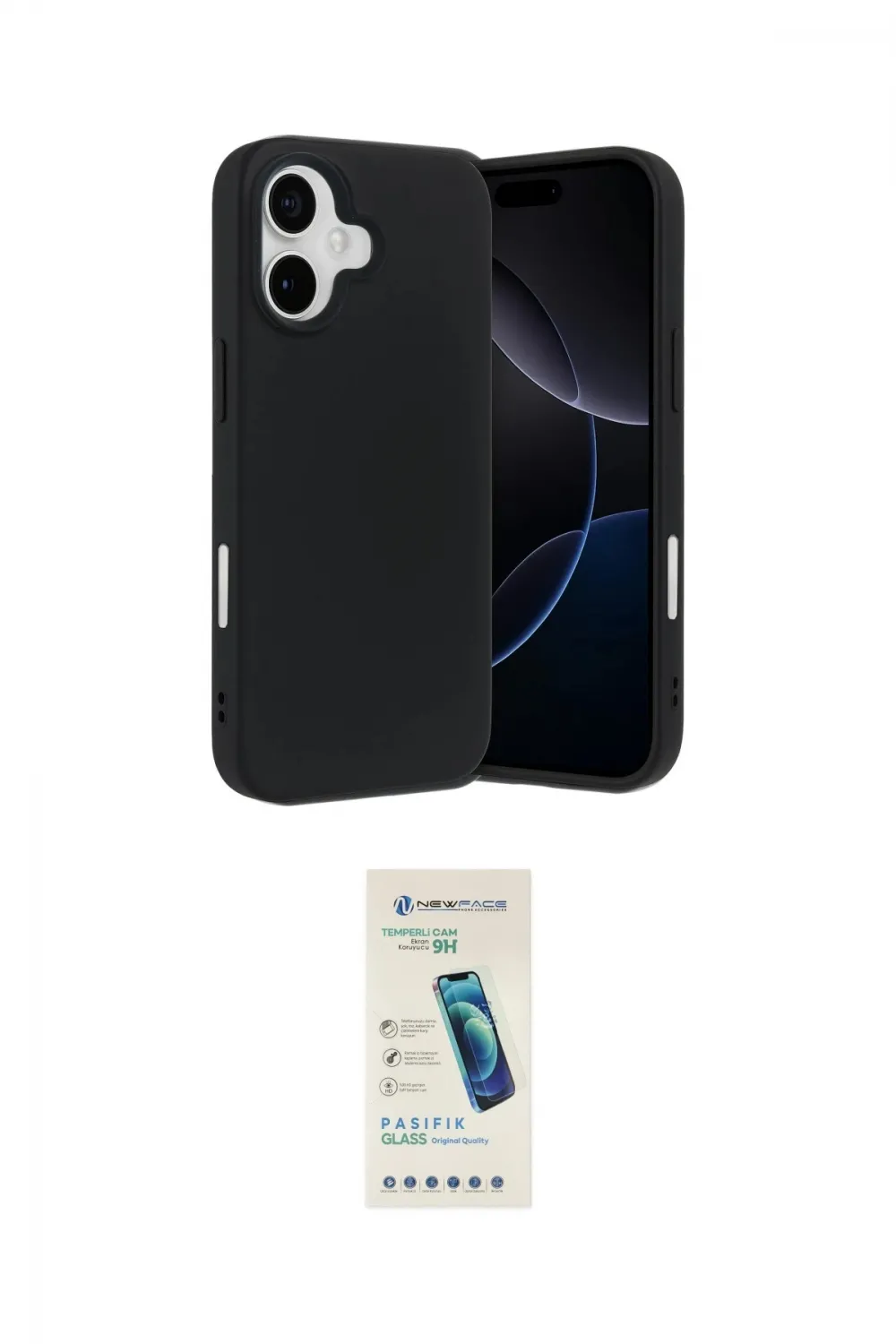 ieg™ iPhone 17 Kılıf Ahenk Serisi - Şeffaf Pasifik Cam Ekran Koruyucu