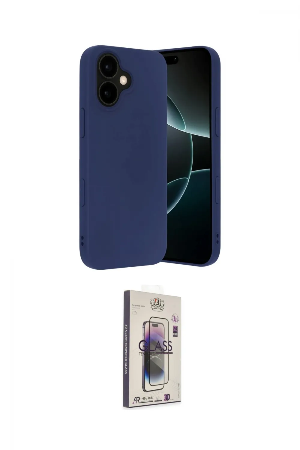 ieg™ iPhone 17 Kılıf Ahenk Serisi - Siyah Bilvis 3D Cam Ekran Koruyucu