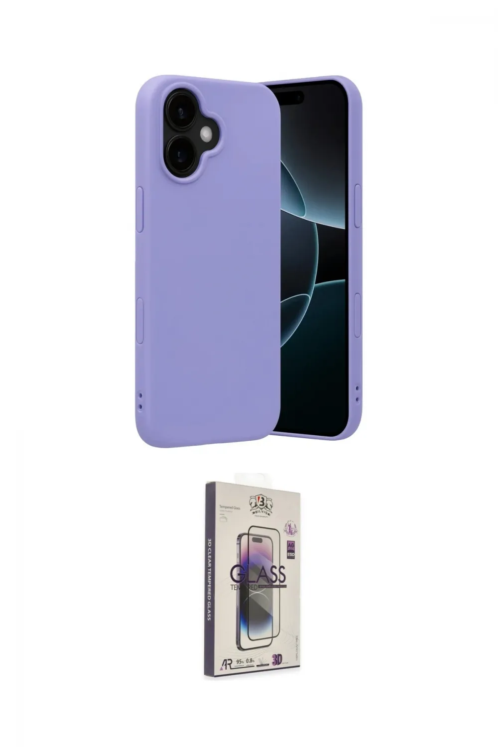 ieg™ iPhone 17 Kılıf Ahenk Serisi - Siyah Bilvis 3D Cam Ekran Koruyucu