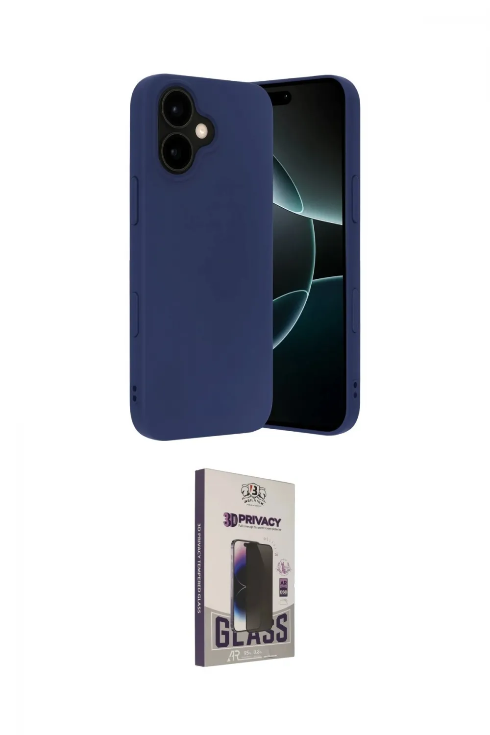 ieg™ iPhone 17 Kılıf Ahenk Serisi - Siyah Bilvis Hayalet Cam Ekran Koruyucu