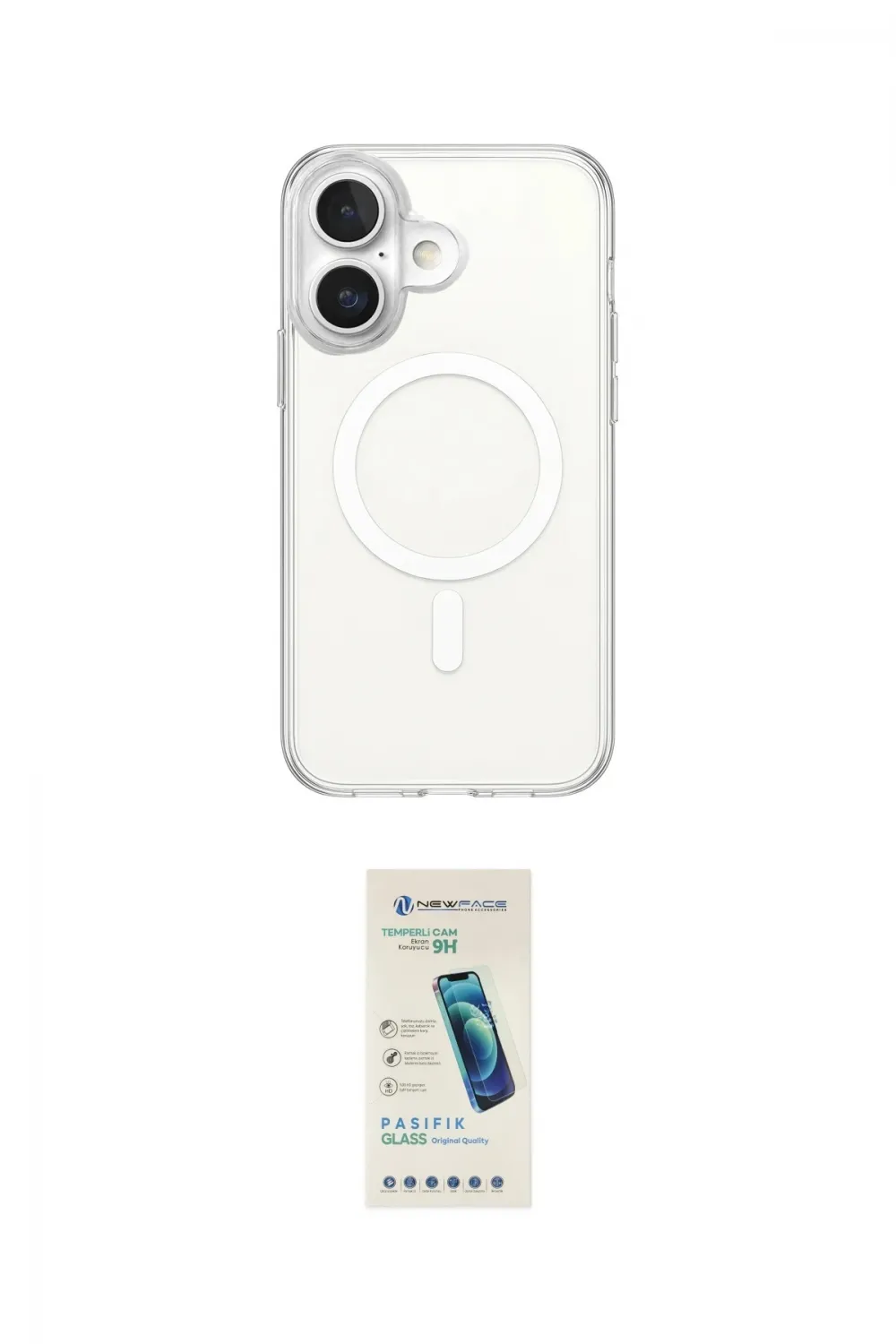 ieg™ iPhone 17 Kılıf Ahenk Yansıma Prime - Şeffaf Pasifik Cam Ekran Koruyucu