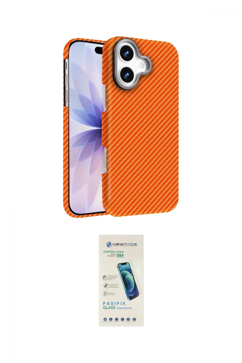 ieg™ iPhone 17 Kılıf Doruk Serisi - Şeffaf Pasifik Cam Ekran Koruyucu