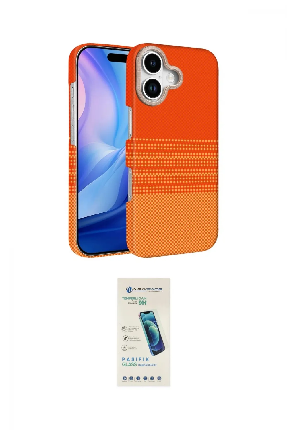 ieg™ iPhone 17 Kılıf Doruk Serisi - Şeffaf Pasifik Cam Ekran Koruyucu