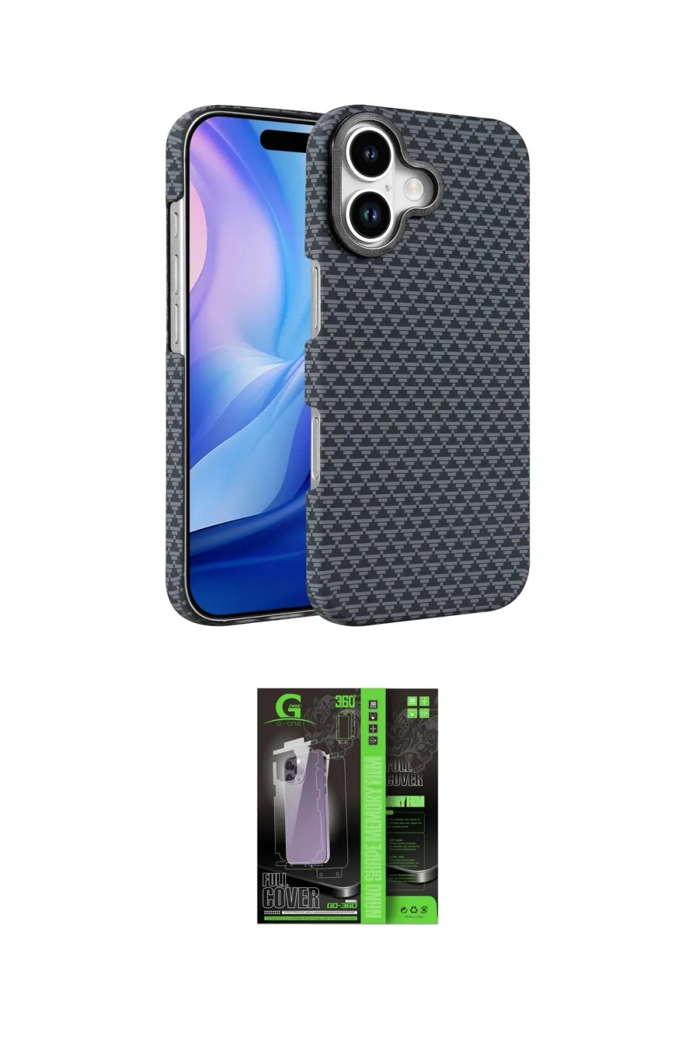 ieg™ iPhone 17 Kılıf Doruk Serisi - Siyah 360 Mat Full Body Arka Koruyucu