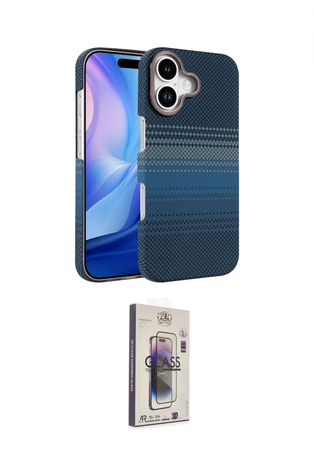 ieg™ iPhone 17 Kılıf Doruk Serisi - Siyah Bilvis 3D Cam Ekran Koruyucu