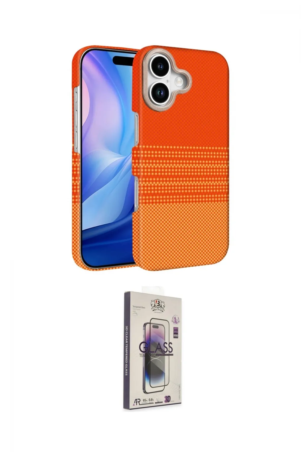 ieg™ iPhone 17 Kılıf Doruk Serisi - Siyah Bilvis 3D Cam Ekran Koruyucu