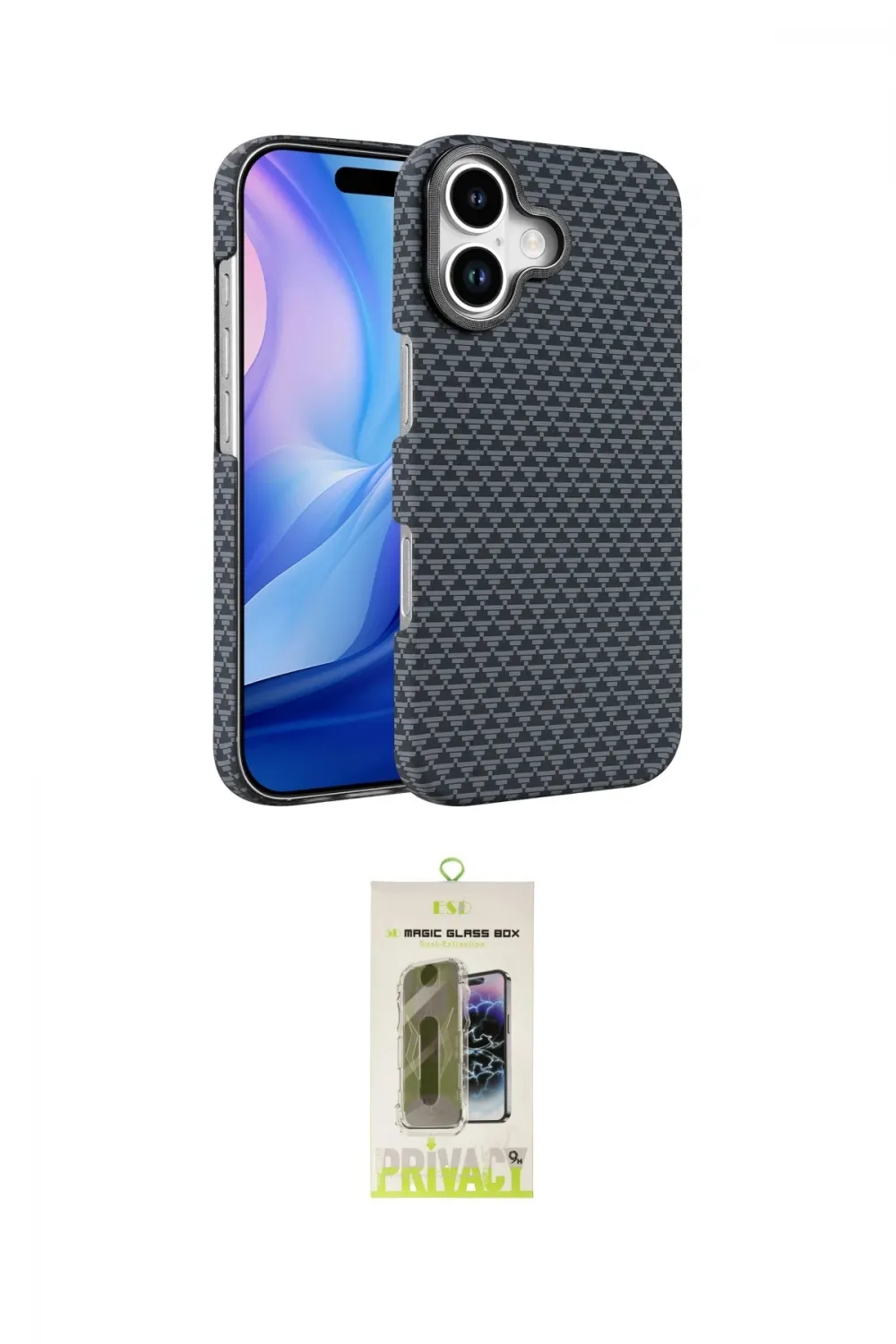 ieg™ iPhone 17 Kılıf Doruk Serisi - Siyah Joko Magic 5D Hayalet Cam