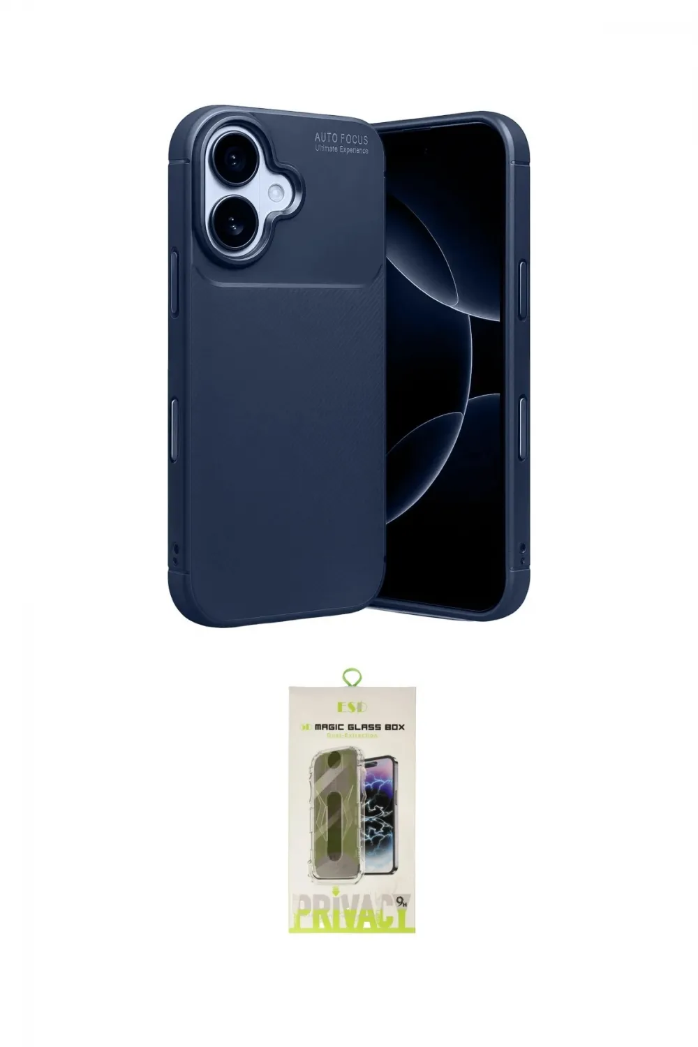 ieg™ iPhone 17 Kılıf Eksen Form Prime - Siyah Joko Magic 5D Hayalet Cam
