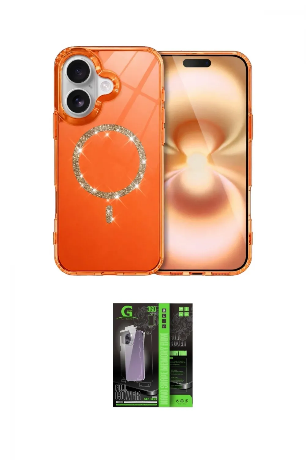 ieg™ iPhone 17 Kılıf Kıvılcım Form Prime - Siyah 360 Mat Full Body Arka Koruyucu