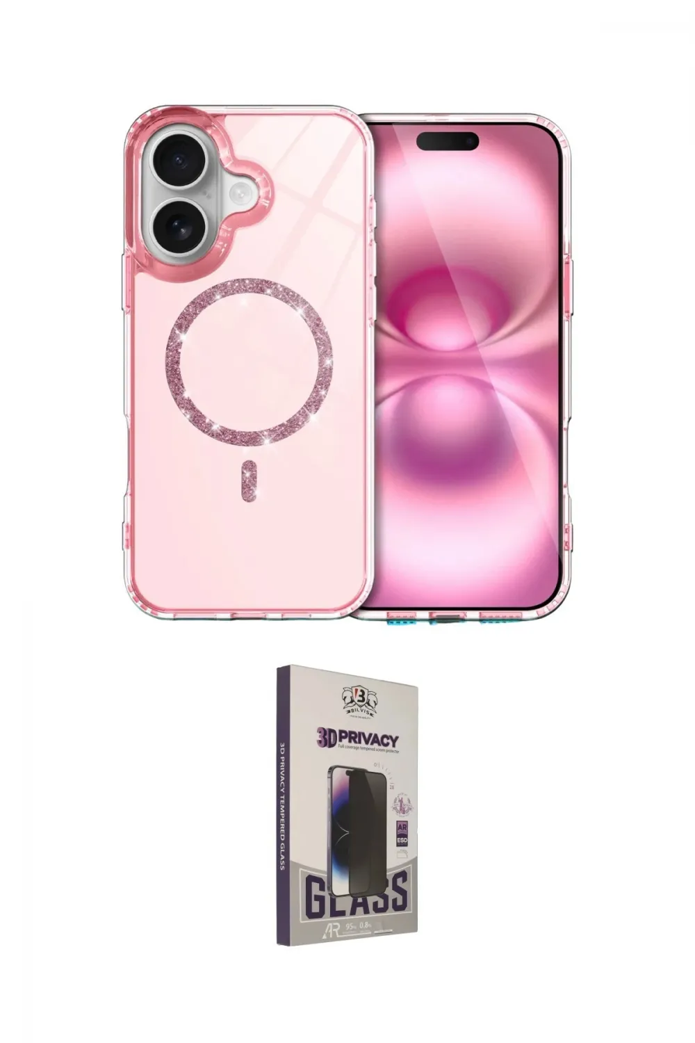 ieg™ iPhone 17 Kılıf Kıvılcım Form Prime - Siyah Bilvis Hayalet Cam Ekran Koruyucu
