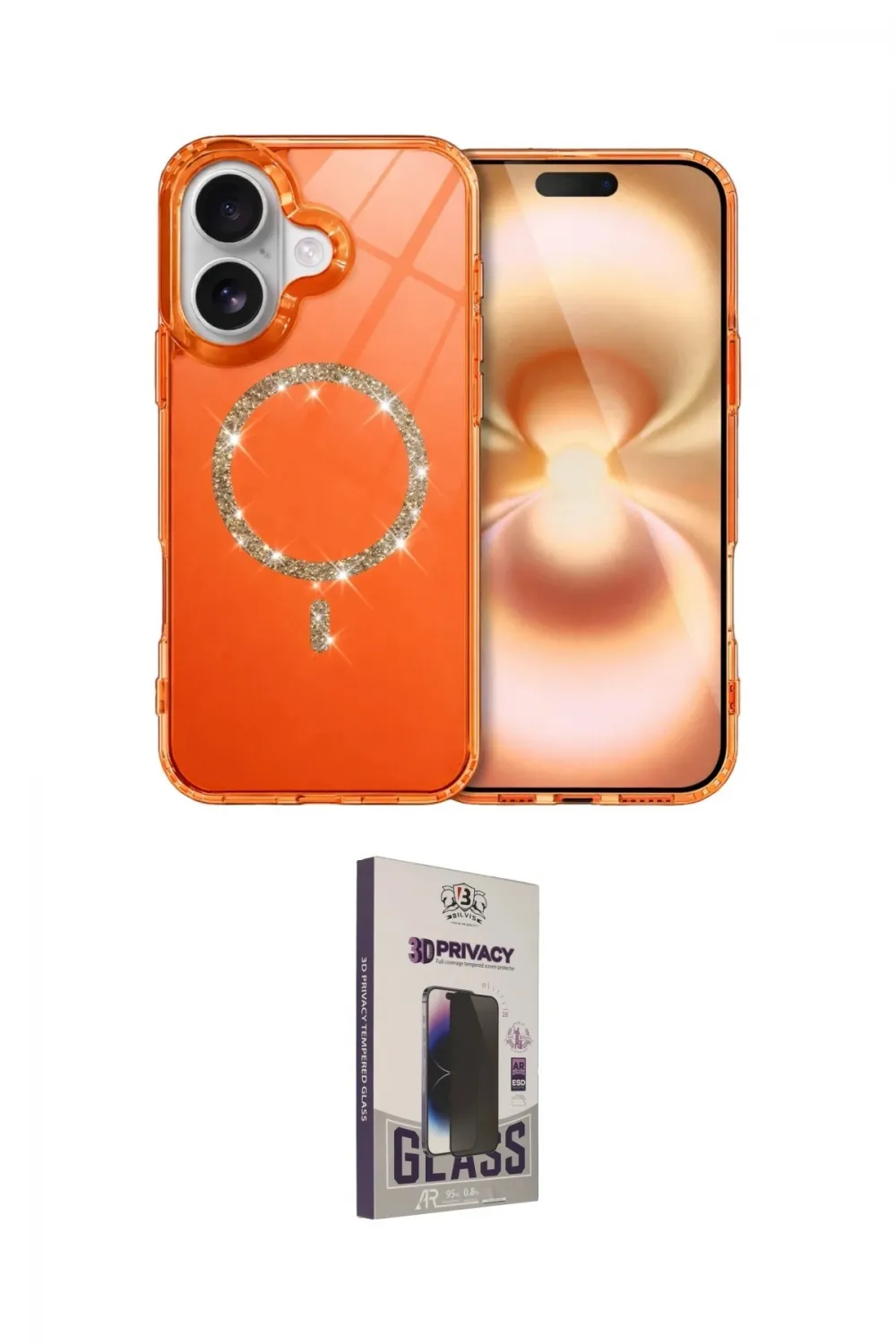 ieg™ iPhone 17 Kılıf Kıvılcım Form Prime - Siyah Bilvis Hayalet Cam Ekran Koruyucu