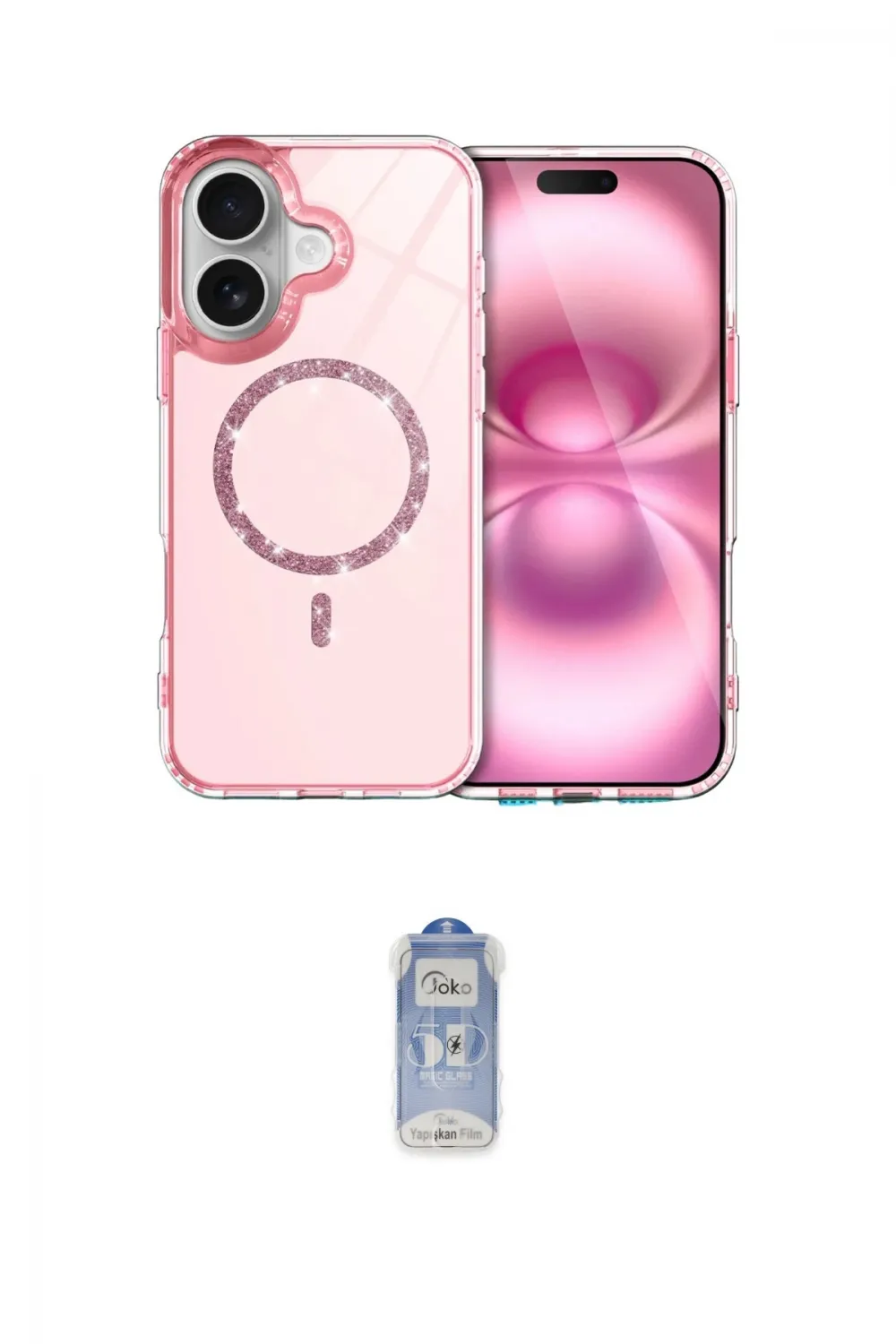 ieg™ iPhone 17 Kılıf Kıvılcım Form Prime - Siyah Joko Magic 5D Cam