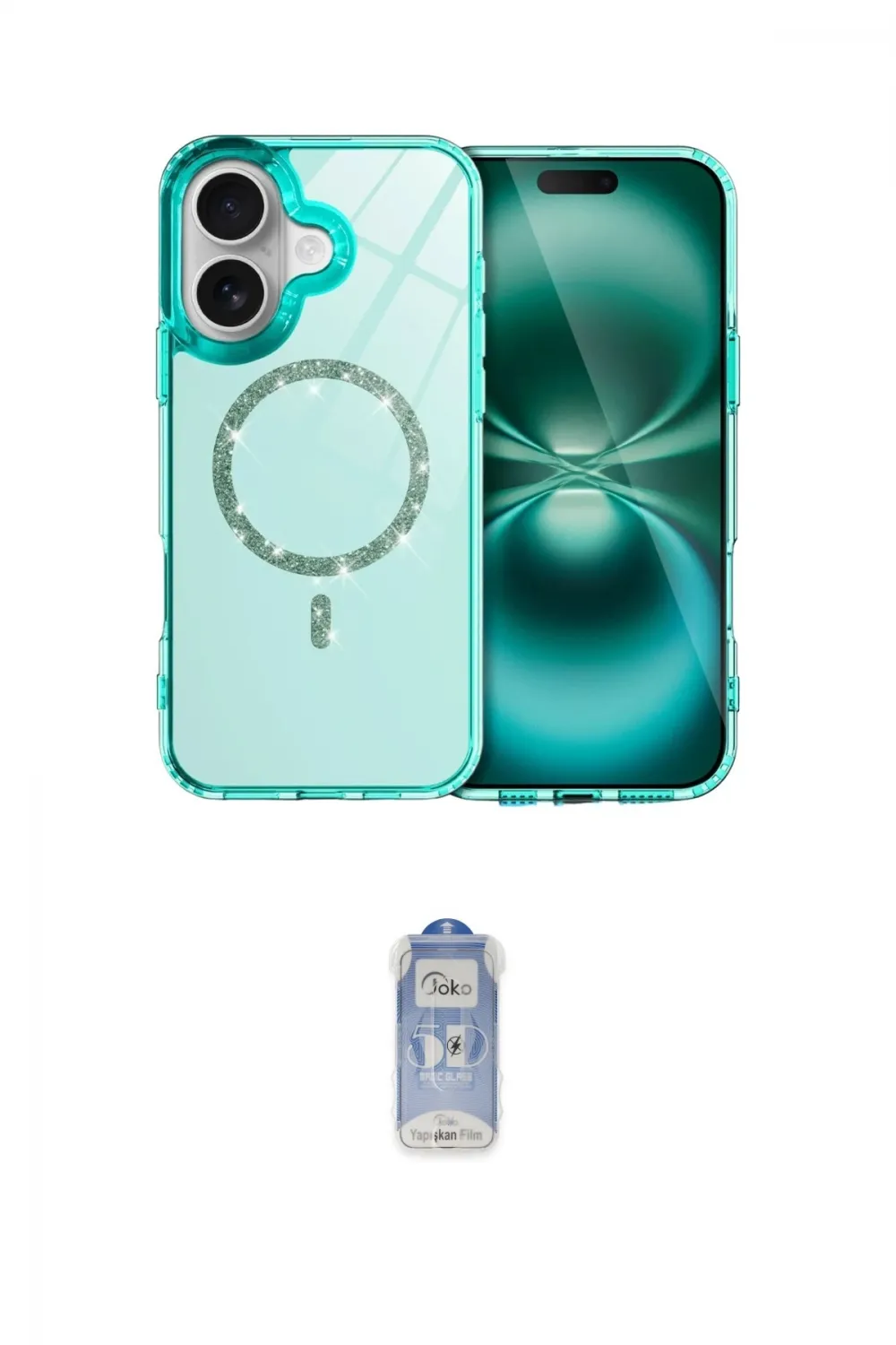 ieg™ iPhone 17 Kılıf Kıvılcım Form Prime - Siyah Joko Magic 5D Cam