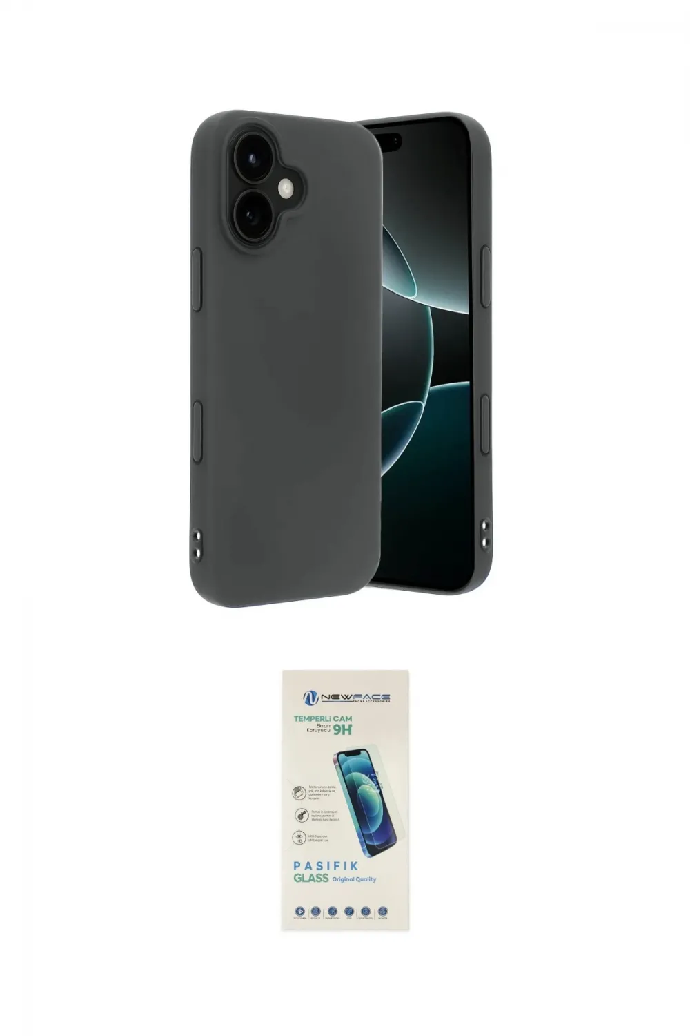 ieg™ iPhone 17 Kılıf Kozmos Yansıma Özel Seri - Şeffaf Pasifik Cam Ekran Koruyucu