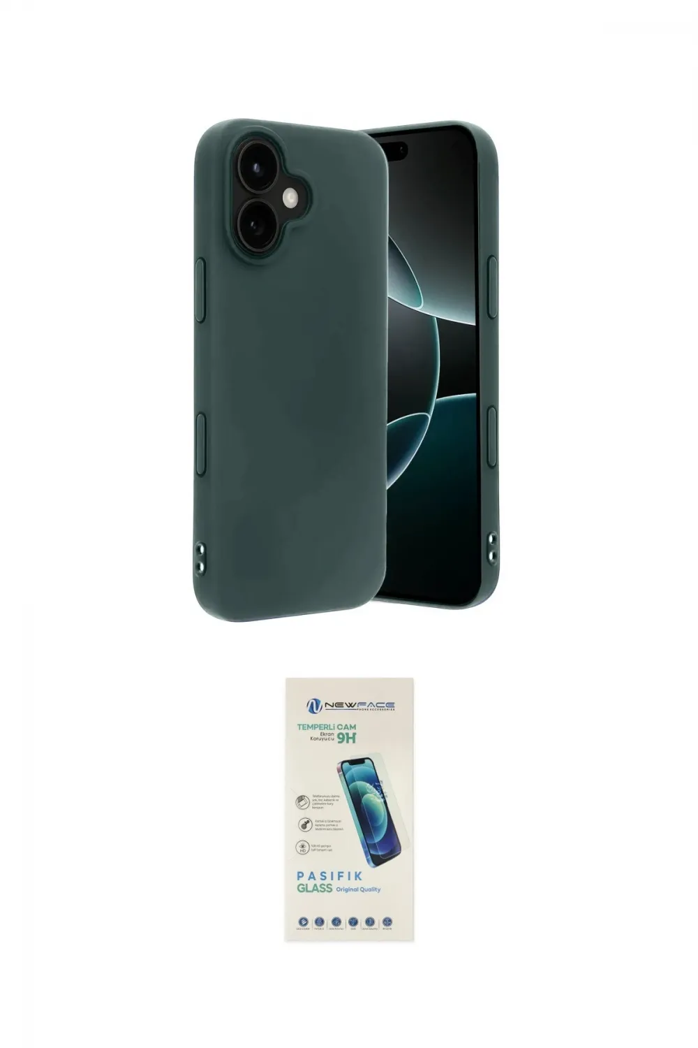 ieg™ iPhone 17 Kılıf Kozmos Yansıma Özel Seri - Şeffaf Pasifik Cam Ekran Koruyucu