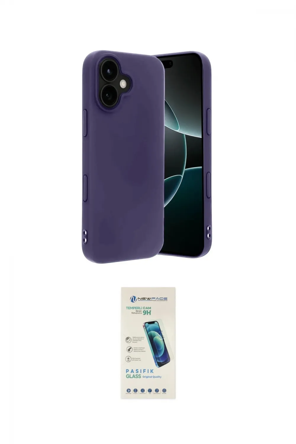 ieg™ iPhone 17 Kılıf Kozmos Yansıma Özel Seri - Şeffaf Pasifik Cam Ekran Koruyucu