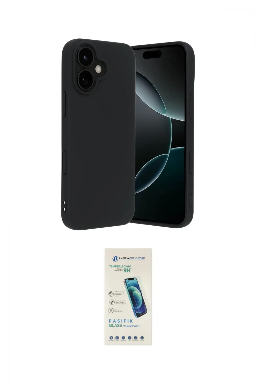 ieg™ iPhone 17 Kılıf Kozmos Yansıma Özel Seri - Şeffaf Pasifik Cam Ekran Koruyucu