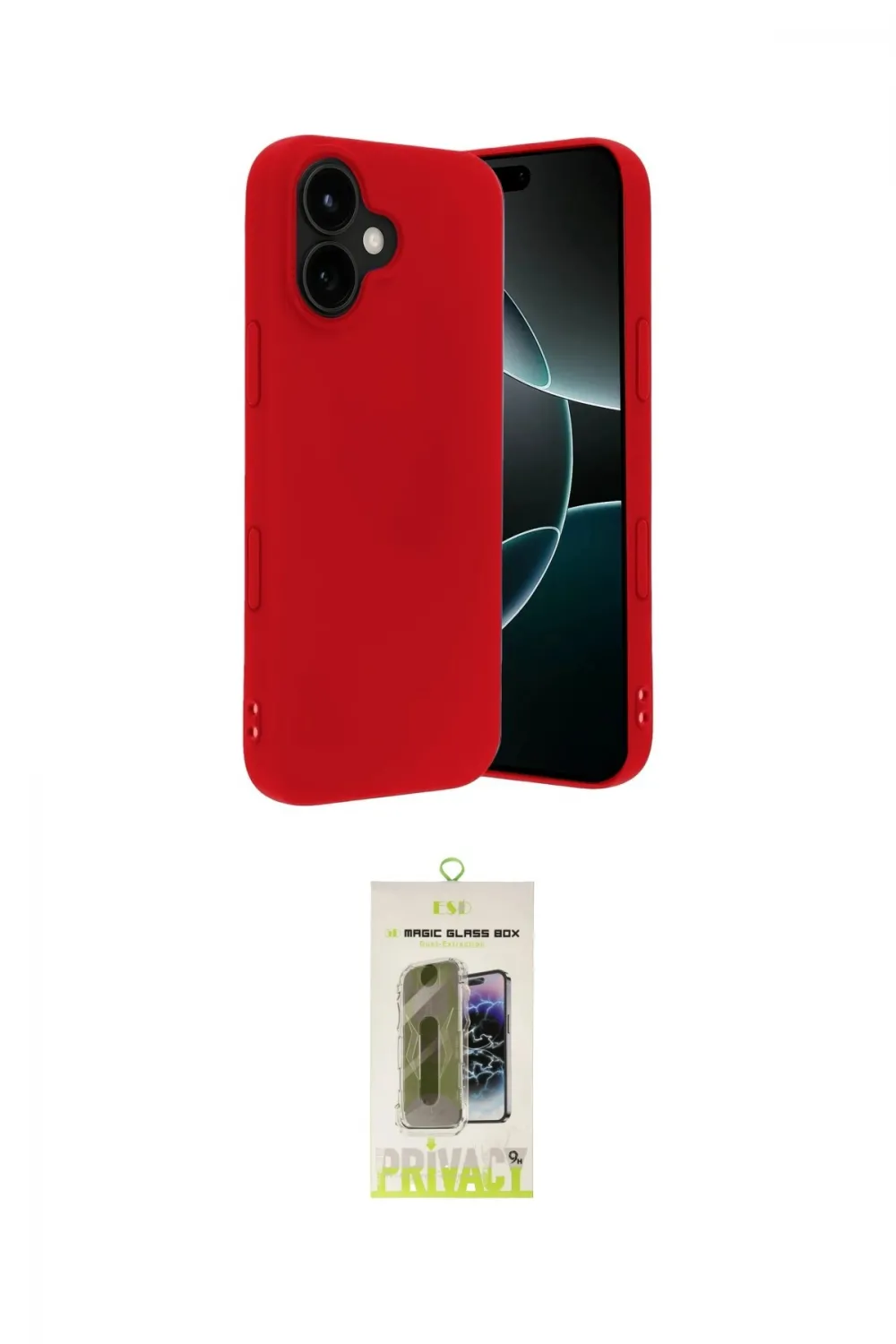 ieg™ iPhone 17 Kılıf Kozmos Yansıma Özel Seri - Siyah Joko Magic 5D Hayalet Cam