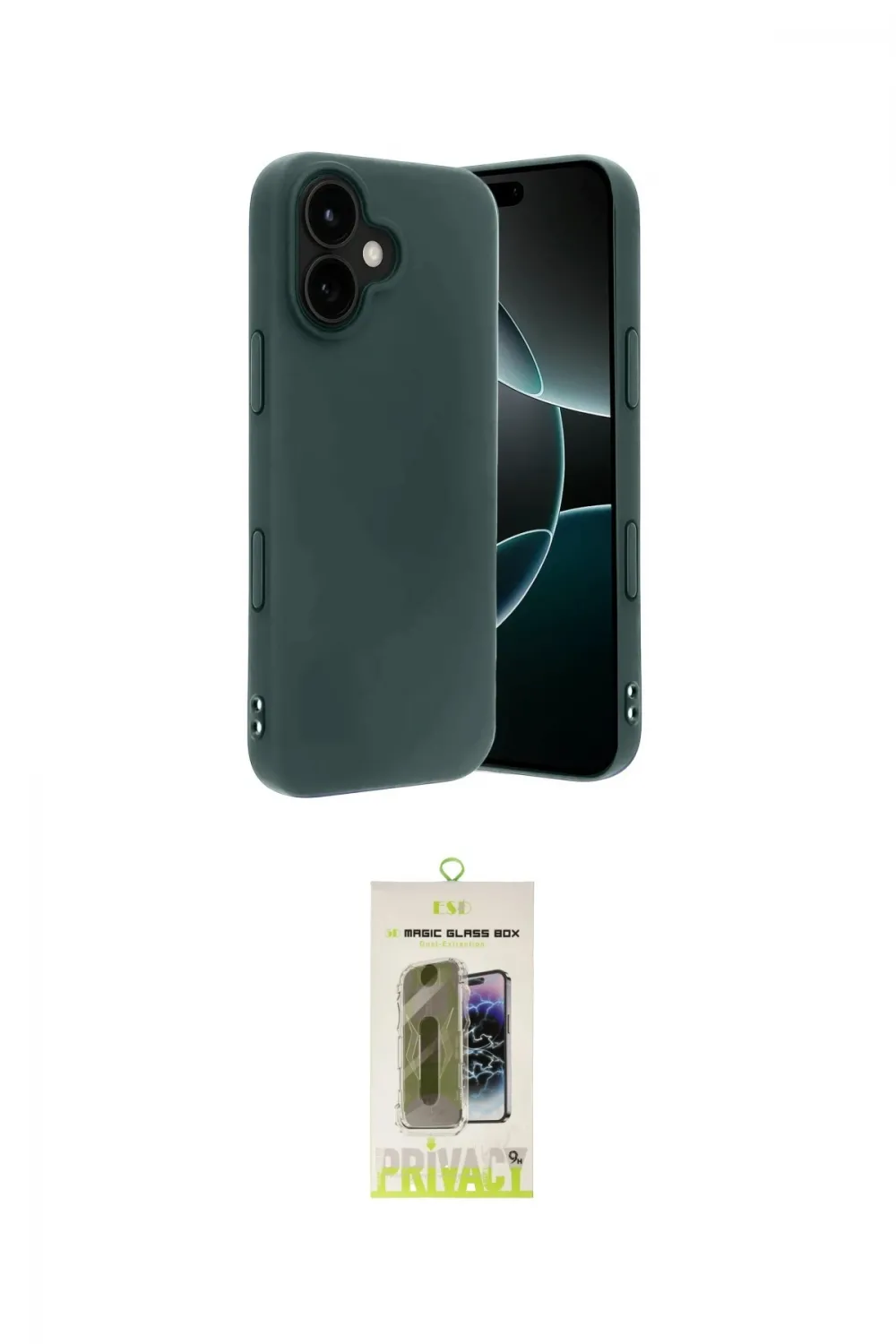 ieg™ iPhone 17 Kılıf Kozmos Yansıma Özel Seri - Siyah Joko Magic 5D Hayalet Cam