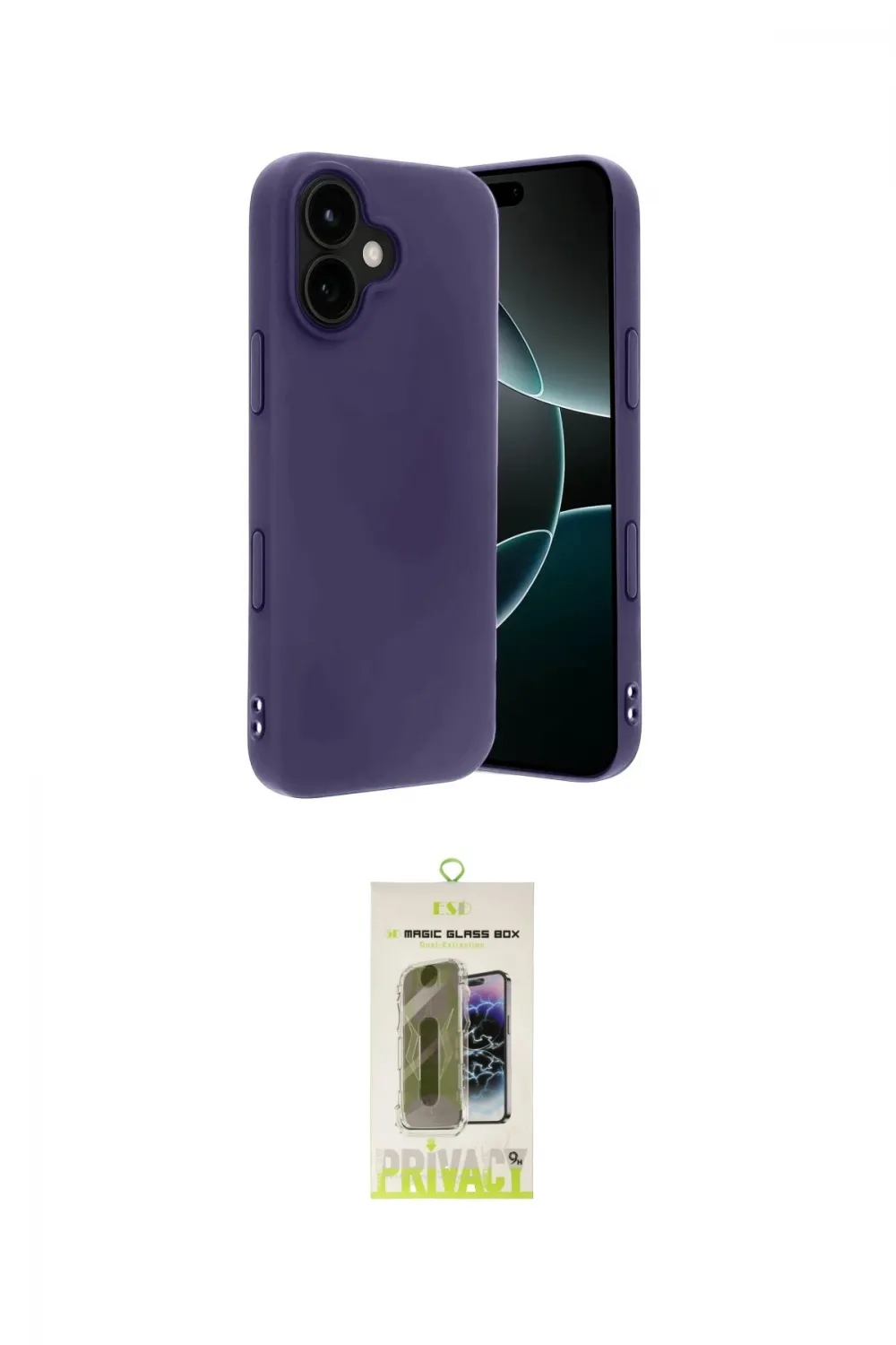 ieg™ iPhone 17 Kılıf Kozmos Yansıma Özel Seri - Siyah Joko Magic 5D Hayalet Cam