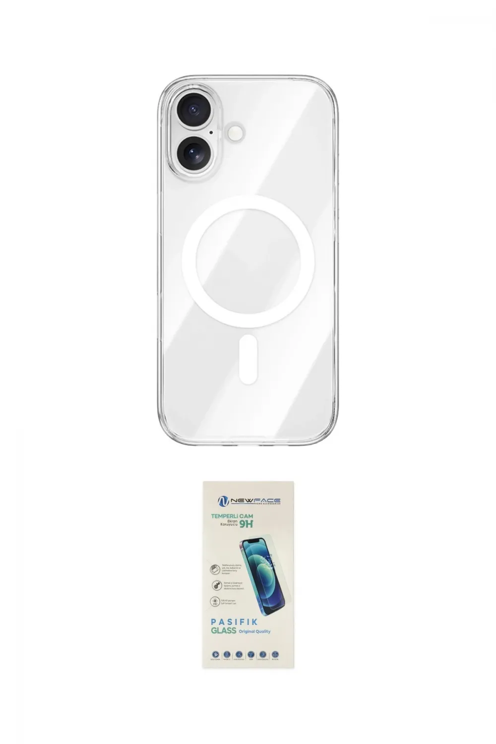 ieg™ iPhone 17 Kılıf Kutup Klasik Serisi - Şeffaf Pasifik Cam Ekran Koruyucu