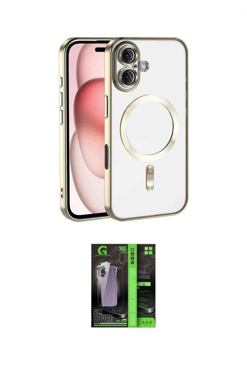 ieg™ iPhone 17 Kılıf Nova Işık Özel Seri - Siyah 360 Mat Full Body Arka Koruyucu