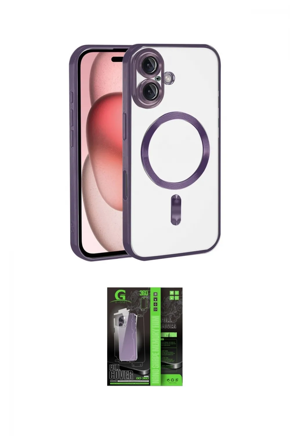 ieg™ iPhone 17 Kılıf Nova Işık Özel Seri - Siyah 360 Mat Full Body Arka Koruyucu