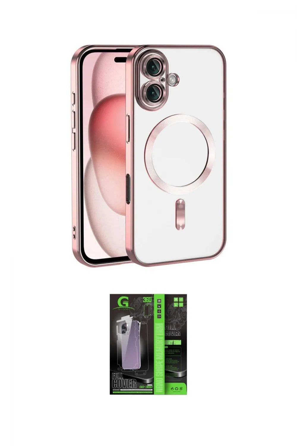 ieg™ iPhone 17 Kılıf Nova Işık Özel Seri - Siyah 360 Mat Full Body Arka Koruyucu