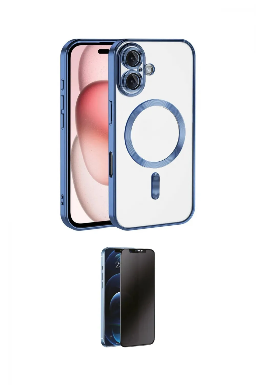 ieg™ iPhone 17 Kılıf Nova Işık Özel Seri - Siyah 3D Antistatik Hayalet Cam Ekran Koruyucu