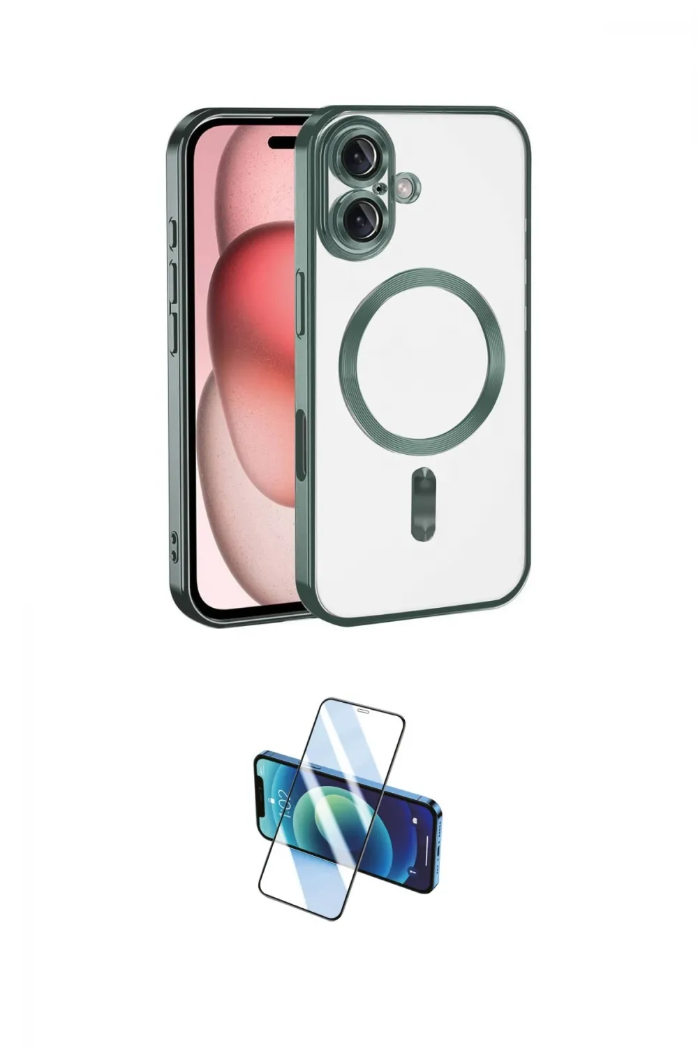 ieg™ iPhone 17 Kılıf Nova Işık Özel Seri - Siyah 3D Antistatik Seramik Nano Ekran Koruyucu