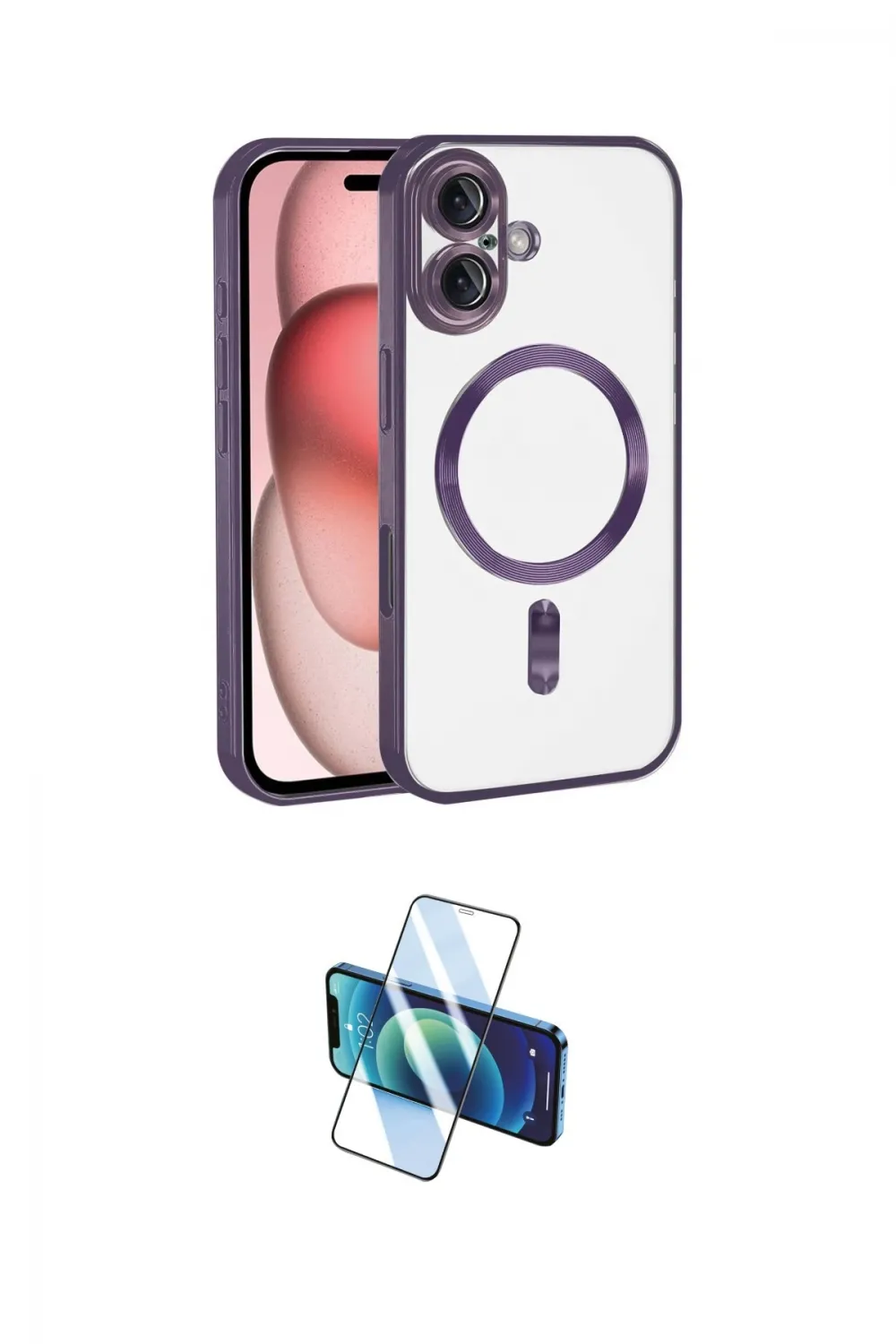 ieg™ iPhone 17 Kılıf Nova Işık Özel Seri - Siyah 3D Antistatik Seramik Nano Ekran Koruyucu