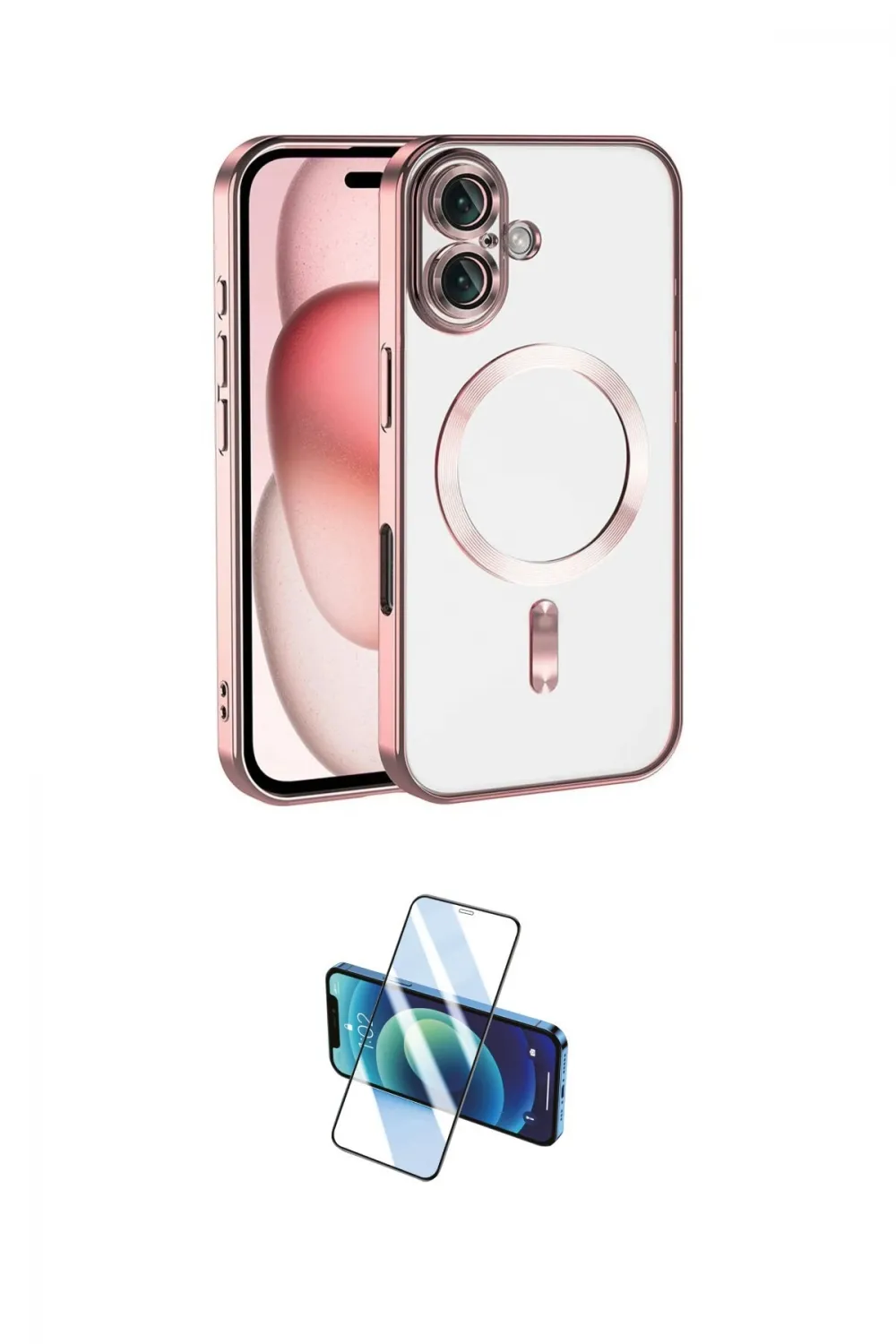 ieg™ iPhone 17 Kılıf Nova Işık Özel Seri - Siyah 3D Antistatik Seramik Nano Ekran Koruyucu