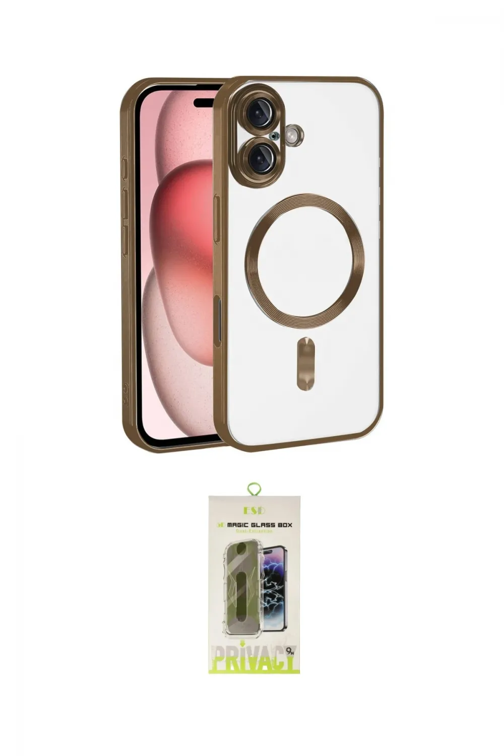 ieg™ iPhone 17 Kılıf Nova Işık Özel Seri - Siyah Joko Magic 5D Hayalet Cam