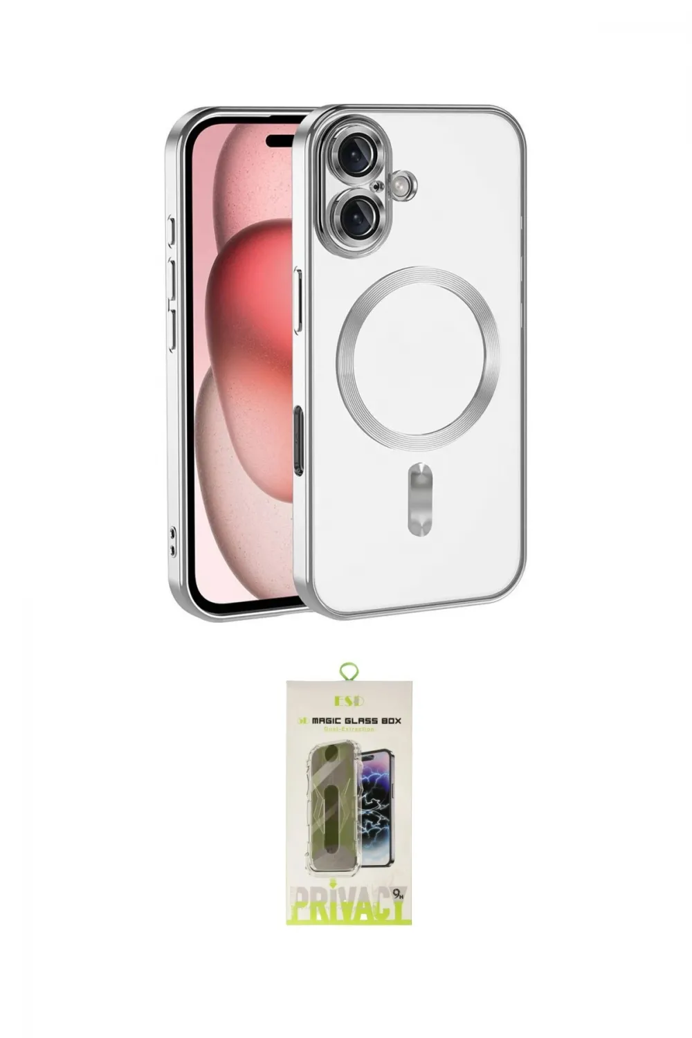 ieg™ iPhone 17 Kılıf Nova Işık Özel Seri - Siyah Joko Magic 5D Hayalet Cam