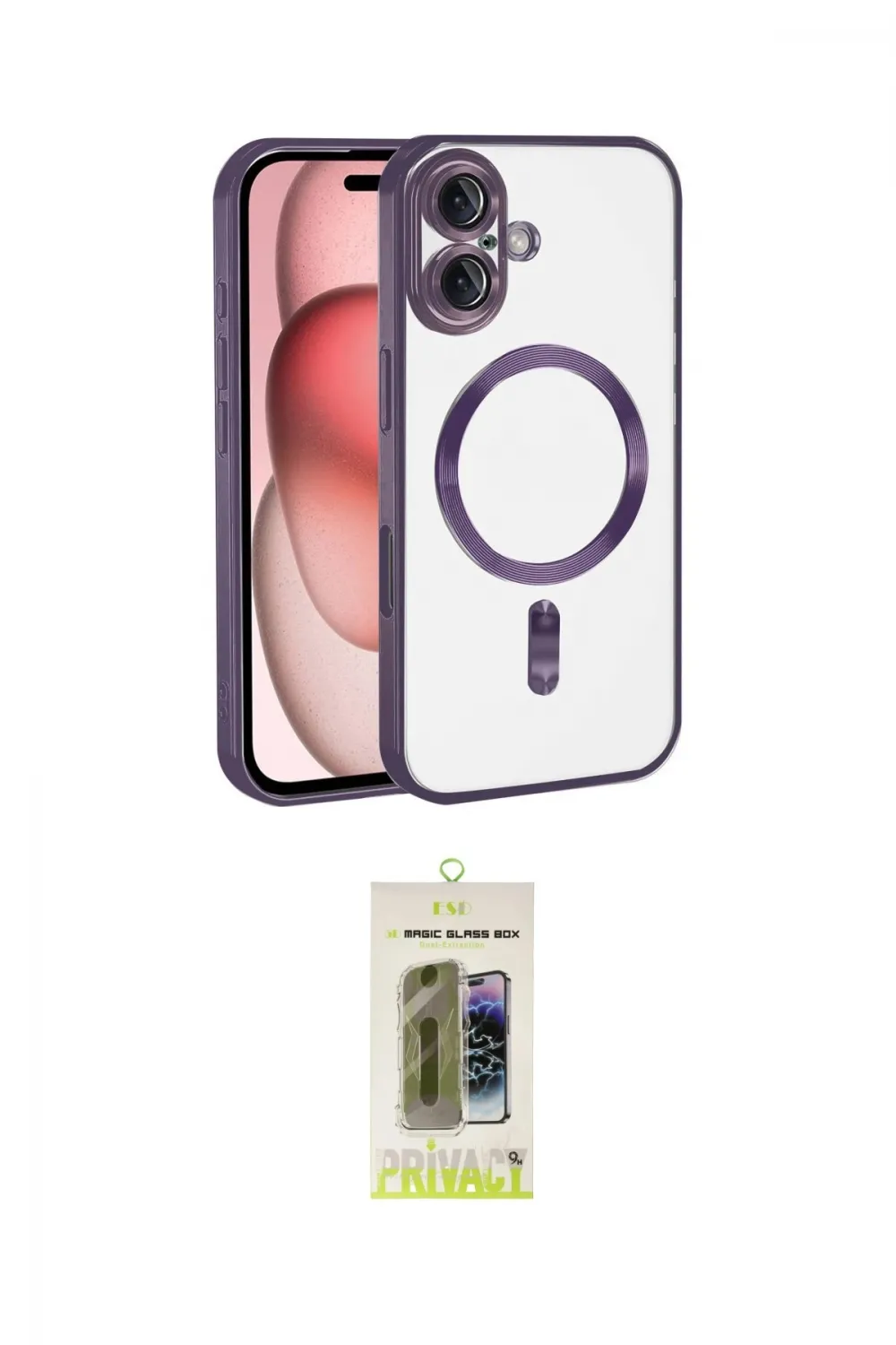 ieg™ iPhone 17 Kılıf Nova Işık Özel Seri - Siyah Joko Magic 5D Hayalet Cam