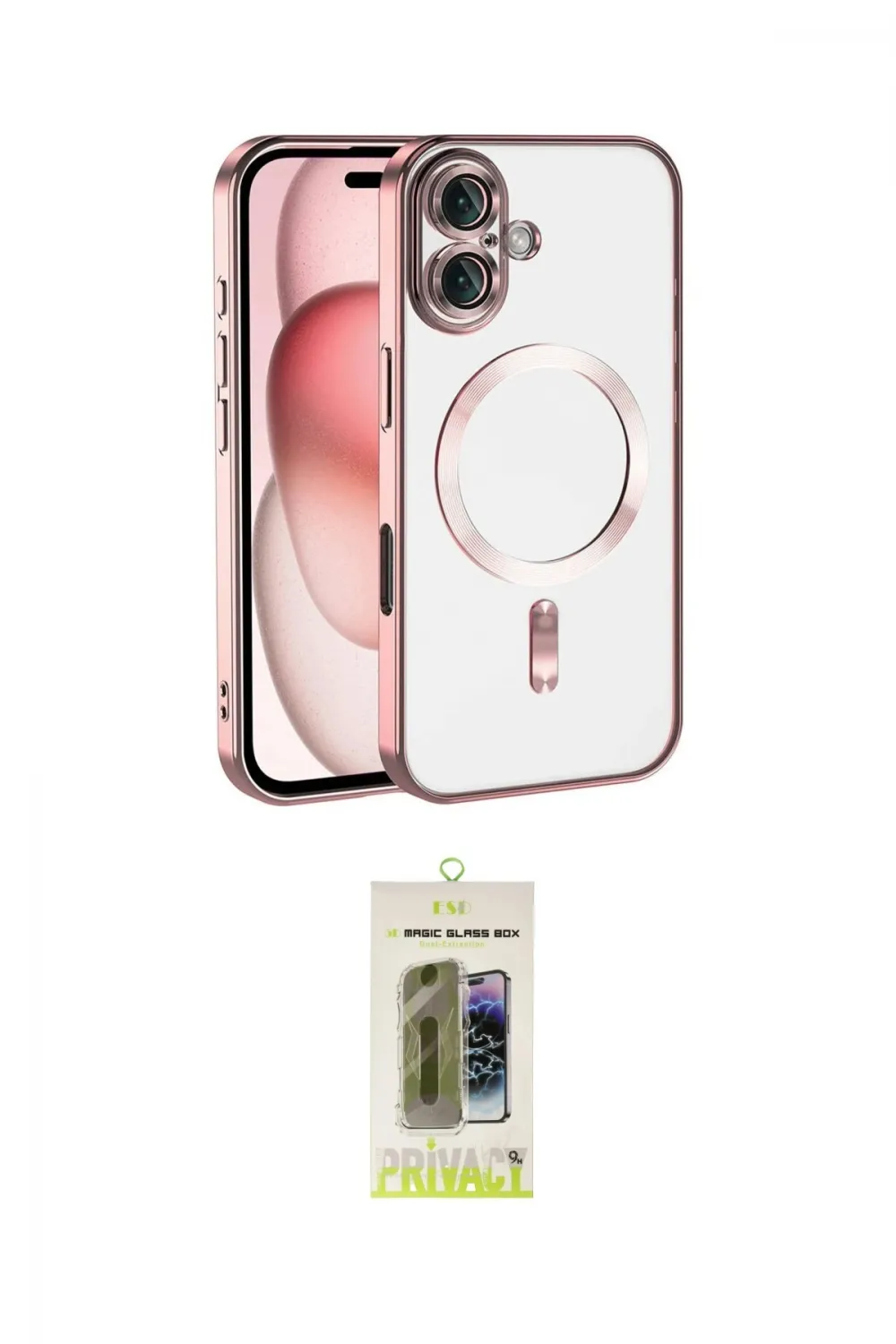 ieg™ iPhone 17 Kılıf Nova Işık Özel Seri - Siyah Joko Magic 5D Hayalet Cam