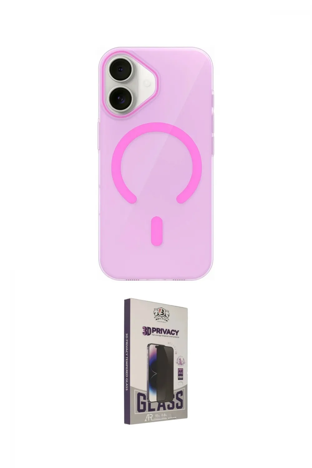 ieg™ iPhone 17 Kılıf Pusula Form Özel Seri - Siyah Bilvis Hayalet Cam Ekran Koruyucu