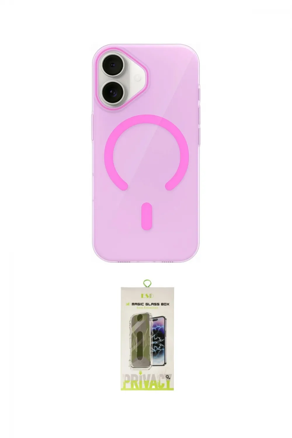 ieg™ iPhone 17 Kılıf Pusula Form Özel Seri - Siyah Joko Magic 5D Hayalet Cam