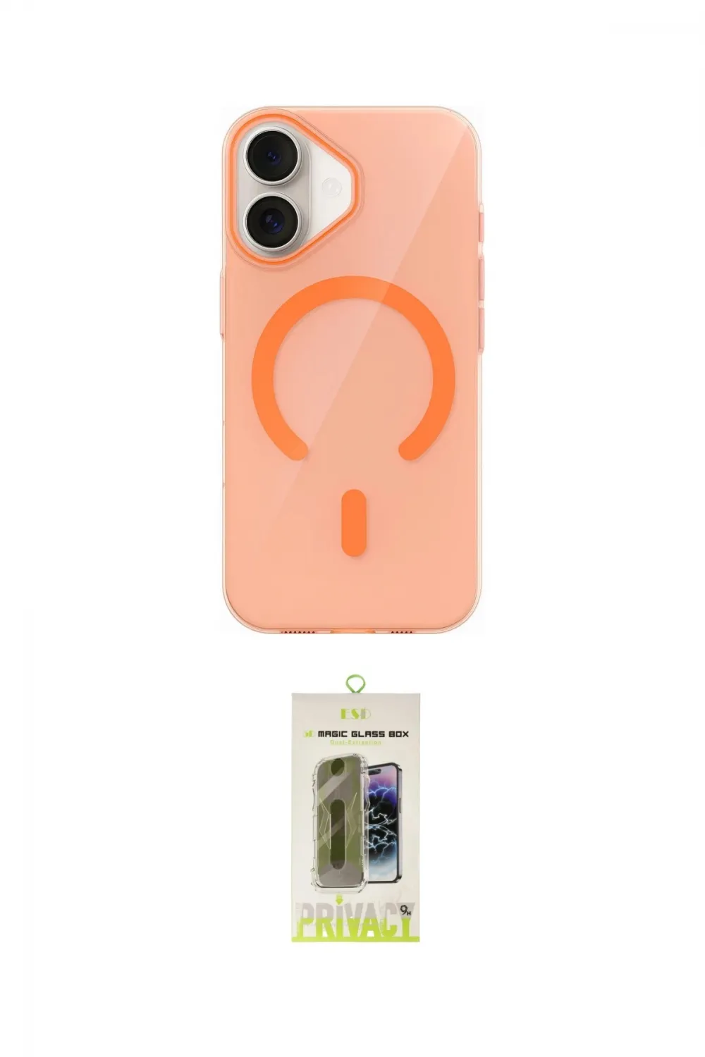 ieg™ iPhone 17 Kılıf Pusula Form Özel Seri - Siyah Joko Magic 5D Hayalet Cam